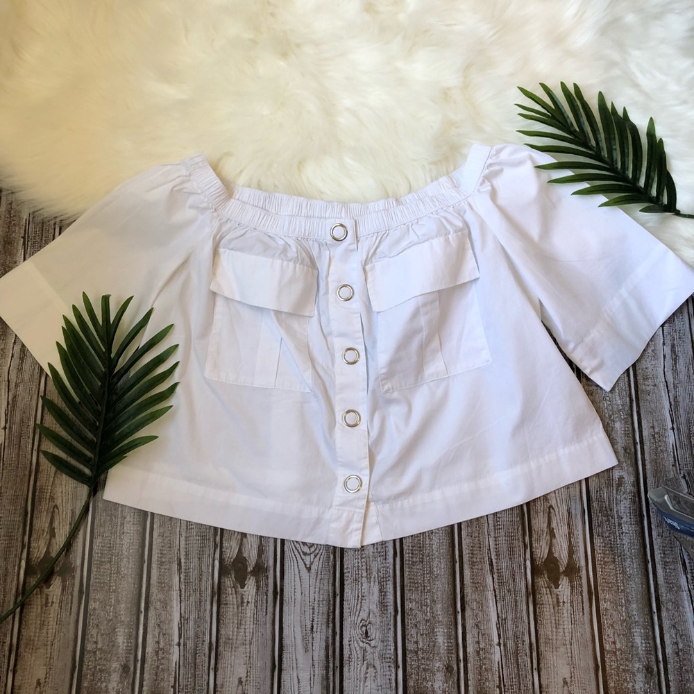 Free People white crop top